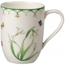 Villeroy und Boch Colourful Spring kubek do kawy 340 ml porcelana premium biały kolorowy - B07L6QBF97