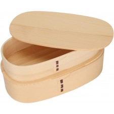 Bento Lunch Box zajmujące mało miejsca ekologiczne drewniane pudełka bento dwuwarstwowa konstrukcja dla uczniów na kemping szkolny - B09YMNBV2T